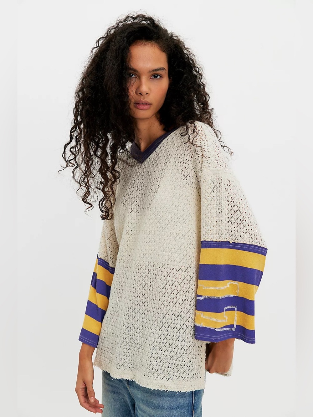 NWT FREE PEOPLE WE THE FREE Tiger Tee | Ivory Combo MSRP $98 Size XS Oversized